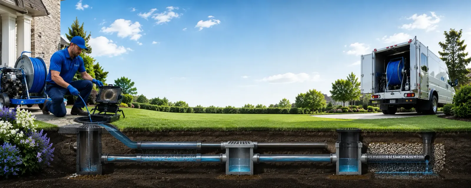 Outdoor drain cleaning information for Ama, LA